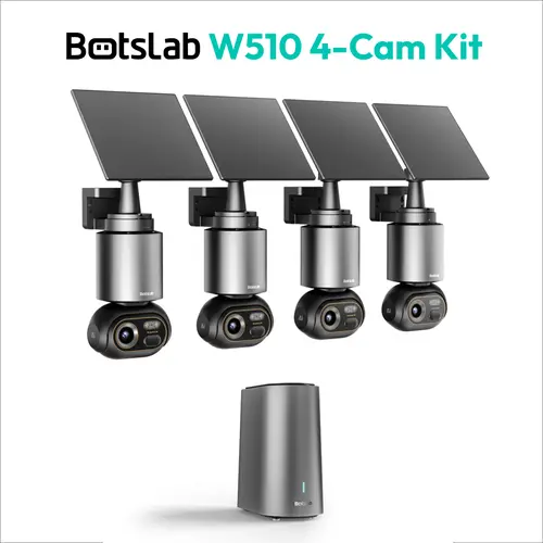 BOTSLAB H200 Wireless Outdoor Security Camera - 4000P 8MP Ultra-Clear, 2.4G Wi-Fi, Solar-Powered, AI Recognition, 32G Storage, Night Vision, Easy Installation, Smart Home Gadgets for Home Security Surveillance Systems