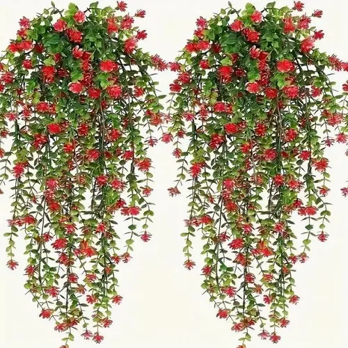 [Christmas Sale] Faux Eucalyptus Hanging Plant UV-resistant Realistic Green Vines Retro Style Outdoor Holiday Decor