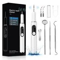 CURVY MOON Electric Oral Plaque Remover Teeth Cleaner Kit, 5 Adjustable Modes, Powerful Cleansing for Dental Calculus & Tartar Removal, Removes Plaque