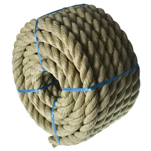 findmall 3-Strand Twisted Manila Marine Rope, 50ft/100ft Weather Resistant Synthetic Tension Rope with Shock Absorption for Farm & Marine Craft, Twisted Rope Design
