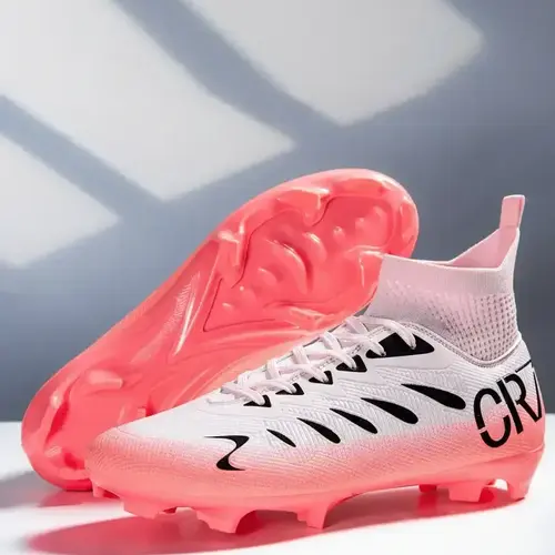 Professional Men's Soccer Cleats, Football Boots, Speed Cleats, Long-Stud AG/FG Outdoor Training Shoes, Breathable PU Leather, Anti-Slip, All-Season Comfort