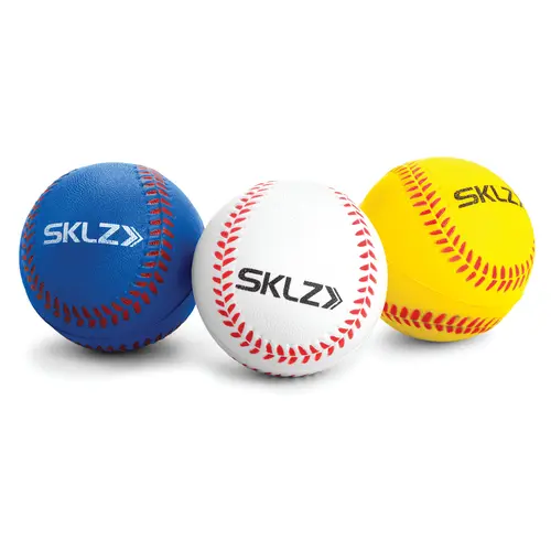 SKLZ Foam Training Baseballs (6-Pack) - Soft Foam Construction for Safe Fielding, Hitting - Batting Practice Equipment, Softball Sports Gear