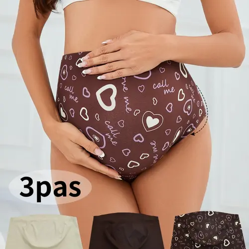 3-Pack Maternity Shorts with High Waist Design, Comfortable for Pregnancy and Postpartum, Soft Premium Fabric Maternity Underwear for Daily Wear, Maternity Clothes