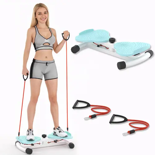 Unisex Waist Twist Machine - Sturdy Ab Board with 300lb Weight Capacity, Dual Pedals, Core Workouts, Slim Waist & Home Gym Fitness Equipment