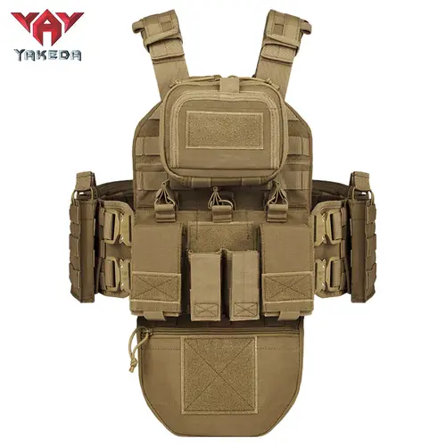 YAKEDA Men's Plain Tactical Chest Rig VT-8426, Camouflage Outdoor Protective Vest for Hunting & Light Hiking, Concealment Gear
