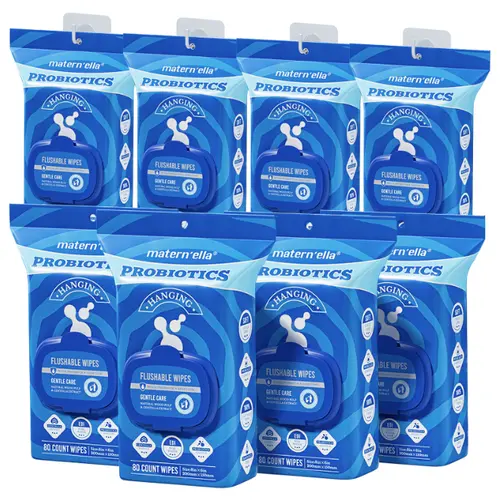 Maternella Adult Unscented Butt Wipes, 2 Sizes: Extra Large (XL) Hanging 640ct Home & Mini 180ct Travel Packs, Plant Fibers Alcohol Free, Eco Friendly Degradable Tissues & Napkins Disposable Wet Dry Cleaning Wipes, Soft Mild Sustainable Home Care Supplies