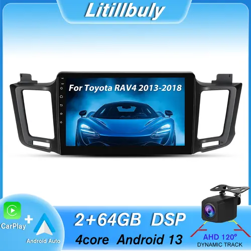 Car stereo for TOYOTA RAV4 2013-2018 (Compatible with JBL System),10.1 Inch Touchscreen with Android Auto Wireless Carplay, Bluetooth WIFI supports GPS Navigation, Android Car Radio, Built In Carplay