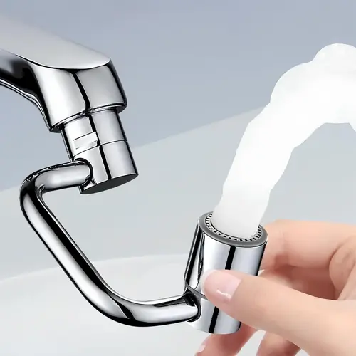 1440° Rotating Faucet Aerator Extension - Easy Installation Bathroom Sink Taps, Tool-Free 10-Second Setup, All-Angle Control, Dual Sprayer Mode, Tap Head Replacement, Smart Face Washing Extender, Home Improvement Attachment