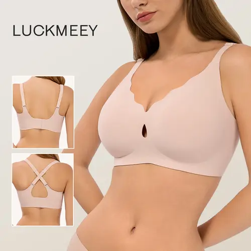 LUCKMEEY Bras for Women No Underwire Wave Push Up Wireless Bra Seamless Bras Full Coverage Bralettes Lift Everyday Bras#tiktokshopbacktoschool#sohochic