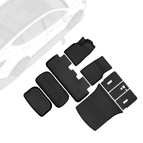 OEDRO TPE Floor Mats fits 2025-2026 Tesla Model Y New Version, All Weather, Waterproof