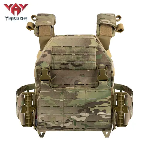 Yakeda YKD-0103 Lightweight 500D Nylon Camouflage Square Neck Tactical Chest Vest with Holsters, Outdoor Gear for Hiking, Camping