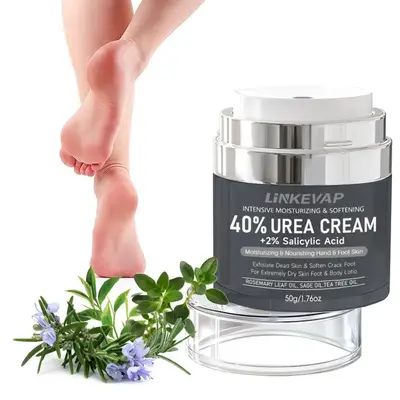 LINEKVAP 40% Urea Cream 2% Salicylic Acid  Foot & Hand Cream with Hyaluronic Acid Tea Tree & Aloe Vera for Deep Moisturizing & Callus Removal | Summervibes