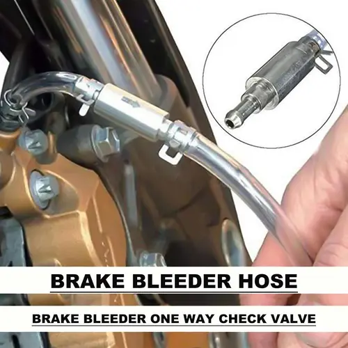 GJANSH Car Brake Bleeder Hose with One Way Check Valve, Brake Bleeder Valve, Durable Brake Fluid Bleeder Hoses Replacement, Universal Brake Bleeder Tool Car Accessories for Car Motorbike Bike toolupgrade