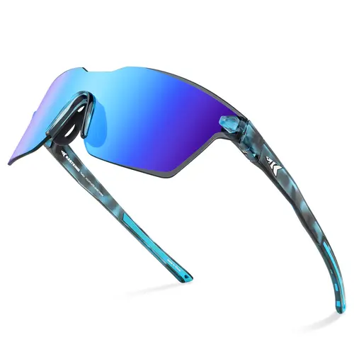 [SummerWins] KastKing Tarkio Polarized Fishing Sunglasses Large Single PC Lenses Rimless Wrap Design UV400 Protection Sports Sunglasses with 2.0MM Polycarbonate Lenses and Oleophobic Coating sunnies tiktokshopspringglowup Summer Survivals ,dealsforyoudays