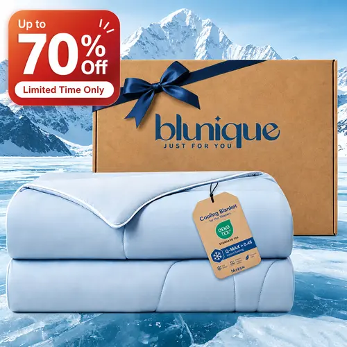 Blunique Summer Cooling Comfort for Hot Sleepers ,Ice Cream Blanket,Breathable Oversized  Design, Lightweight, RayonDerived from Bamboo | Comfy Bedding|summerwins |Teenage Bedroom Accessories, Cooling Blankets