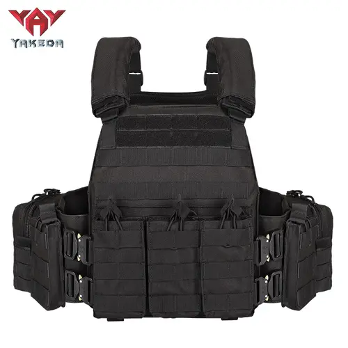 YAKEDA VT-6031-6 Active Tactical Chest Vest, 600D Polyester Tactical Accessories, Protective Gear for Sports Activities
