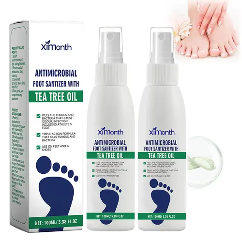 Tea Tree Oil Foot Spray - Gentle Moisturizer for Plantar Odor Control, Dry Feet Care and Refreshing Comfort