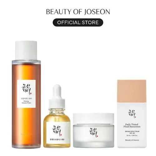 [Beauty of Joseon Official] Suede Glow Routine | Daily Korean Skincare Routine, OTC Certified Mineral SPF, Shine-free, Radiant Matte Finish, Moisturizing Serum, Cream