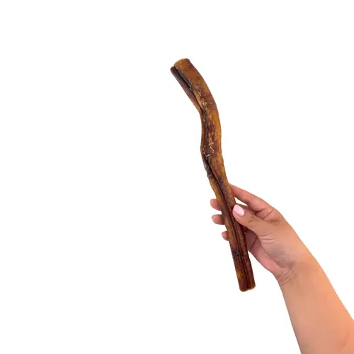 King Lou 100% USA Grass-Fed Beef KING Size Bully Stick - HUGE Long Lasting 12 Inch Single Ingredient Chew for Medium & Large Dogs & Heavy Chewers - 100% Sourced & Made in USA