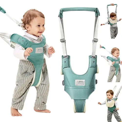 Yemyig Baby Walking Aide with Harness Strap - Secure Support Cotton Gear for 7-24 Month Old Infants & Toddlers, Spacious Legs Learning Gift (Baby Travel Gear, Child Harnesses & Reins)