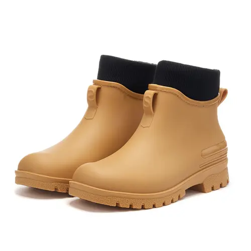 Unisex Warm Rain Boots, High Elastic Non-Slip Sole, Comfortable Slip-On Shoes for Outdoor Daily Use, Waterproof Outdoor Footwear, Casual Ankle Boots, Anti Slip Boots, Weatherproof Footwear