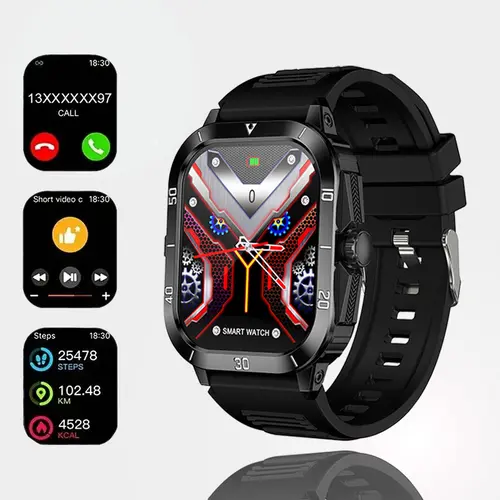 Unisex 2026 Wireless Digital Smart Watch - 2.01-inch HD Screen, 350mAh Long Battery, Multi-Sports Movement Tracker, Built-In Photo & Video Camera, Phone Sync, Android & iOS Compatible, Portable Outdoor Watch for Women, Father's Day Gift, Outdoor Watch Sma