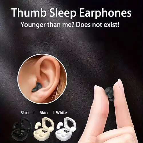 MSHUKCOE Wireless Smallest Invisible Earbuds For Sleep Ultra Small Hidden Earphones Ear Buds For Small Ear Bluetooth Mini Invisible Sleep Noise Cancelling Earbuds For Side Sleepers Hidden Headphones For Work all-day wear,back to school,back to school haul