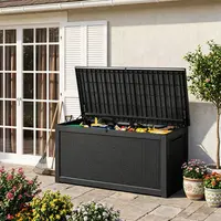 150/180/230/260 Gallon Outdoor Storage Deck Box for Patio Furniture Cushions Garden Tools，Waterproof，Doubles as Table or Seating. Summervibes