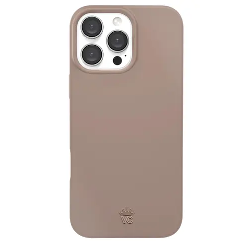 Velvet Caviar Cashmere Taupe Velvet iPhone Smartphone Case - MagSafe Compatible, Shockproof Protective Handheld Device Accessory, Cute Trendy Stylish Phone Accessories