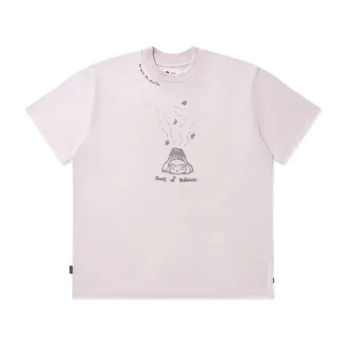 POP MART Hirono Living Wild - Freedom Island Volcano Print Tee clothes