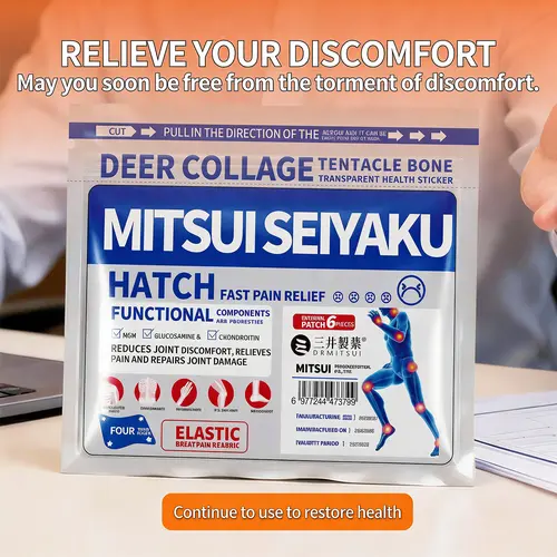DRMITSUI Seiyaku FARINFRARED BonePainPatch Thermal Patches 6 Patches Bag for Bone Pain Relief & Muscle Recovery Balm Therapeutic Healing Therapy Healthcare Wellness Treatment