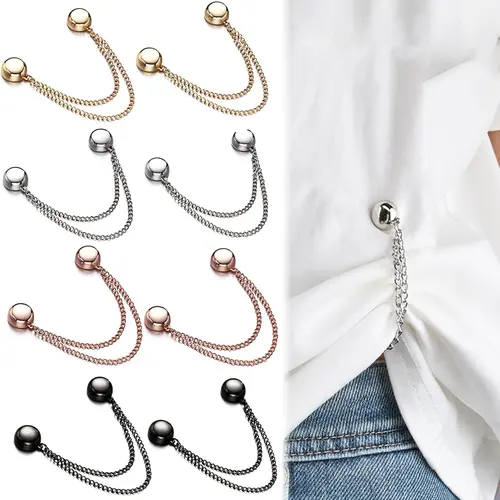 #Summervibes Multi-Function Magnetic Clothing Clips, Magnetic Shirt Clips for Women Clothing, T-Shirt Shortening Magnetic Closure for Cinch T-Shirt Hems, Collar, Pants Hems (8 Pack),clothes for back to school,first day of school outfits