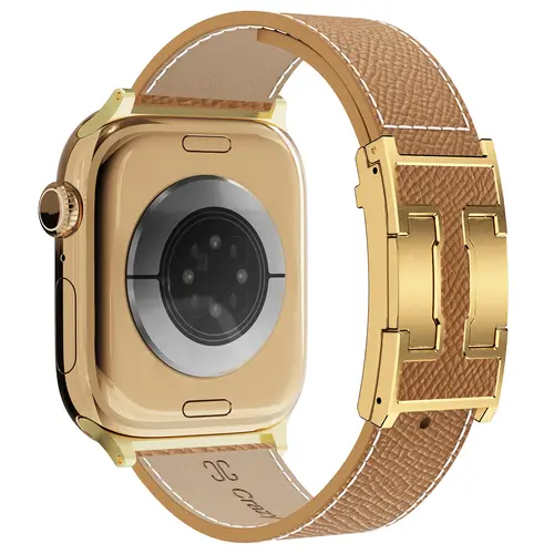 CrazyGrass Women's Fashion leather Watch Band Compatible Bands Suitable For Apple Watch Series 1-11 (38-49mm) with Smartwatch Series Accessories Smart Watch Strap Wrist mothersdaygift [WATCH NOT INCLUDED] Stylish Wearable Accessory, Magnetic, Steel