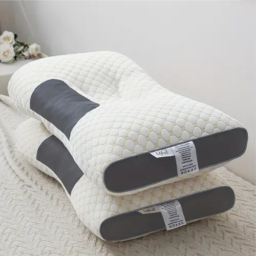 【BOGO!!】UFIST Cervical Pillow 2 Pack, Orthopedic Bed Pillow for SideBack Stomach Sleepers, Polyester Fiber Neck Support Pillow, Ergonomic Contour Sleeping Pillow