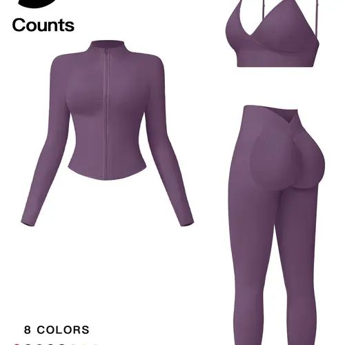 Women's Outdoor Running Quick-Dry Jacket and High-Waist Leggings Set, Long Sleeve Yoga Tops for Fitness and Casual Wear, Yoga Clothes Set, Athleisure Wear Set, Workout Sets Women