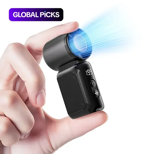 Portable Fan, USB Rechargeable Handheld Mini Fan, 199 Gear Wind & LED Display, 18000 RPM Mini Pocket High Speed Fan for Travel Essentials, Summer Gifts for Women and Men, Handheld Fans