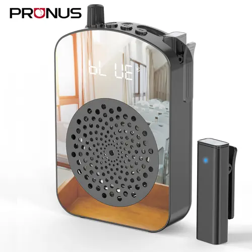 PRUNUS A10 Wireless Voice Amplifier with Lavalier Microphone, Charging & Storage Case, Audio Speaker, Batteries, Pearl Chain | Portable Home Amplifier for Teachers, Classroom Use
