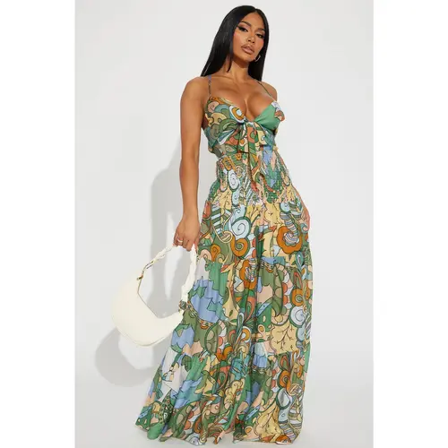 Kamiyah Printed Jumpsuit - Green/combo