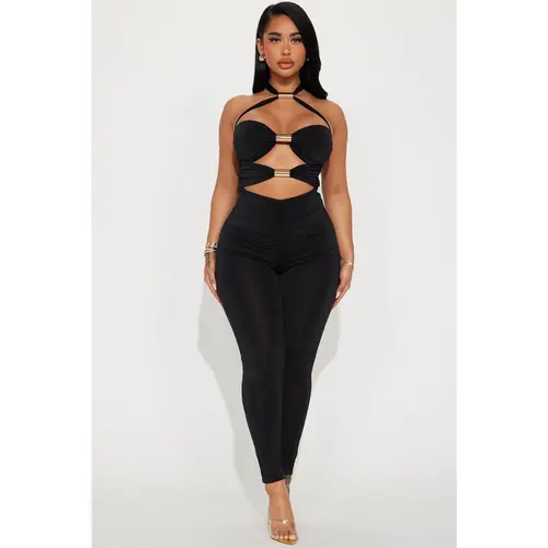 Think It Over Jumpsuit - Black