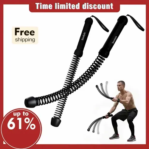 Soulyis Cordless Battle Ropes - At Home Gym Equipment for HIIT, No-Jump Full-Body Workouts, Weighted Fitness Rope for Men, Ideal Gym & Exercise Equipment, Festival Gift for Fitness Enthusiasts