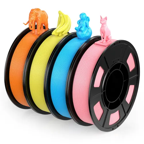 PLA Filament 1.75mm, 4 Rolls x 250g Mini Spools, Small Roll Bundle for 3D Printers, Not for 1kg Spool AMS/Multi-Color Systems, ±0.02mm, Clog-Free, Tangle-Free,back to school,back to school haul