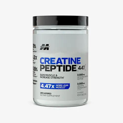 MuscleTech Creatine Peptide 447, Unflavored - 30 Servings | Muscle Support Supplement