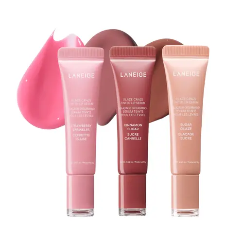 Laneige Glaze Craze Trio, Tinted Lip Serum Bundles, Lip Care, Moisturizing