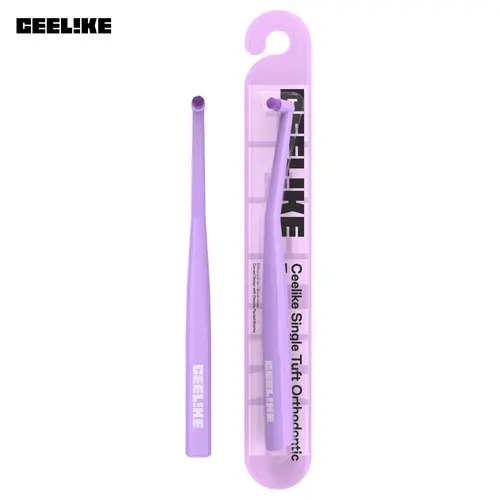 CEELIKE Single Tuft Ortho-Brush - 3 Soft Pointed-Tip Unscented Nylon Toothbrushes for Braces Patients, Oral Care Supplies with Cleansing Function for Daily Use (Non-Medical)