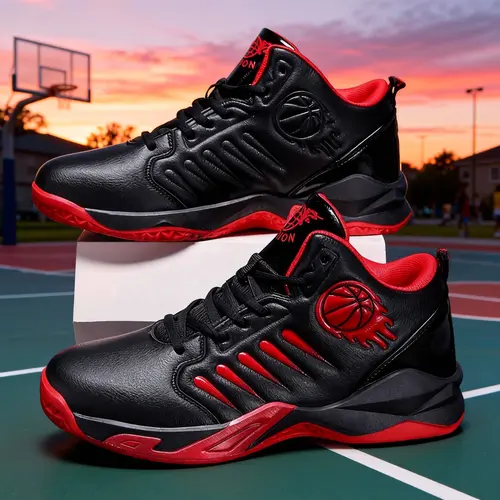 Men's Shock-Absorbing Breathable Rubber Gym Shoes - Sporty Chic, Built for Running & Walking, Cement-Floor Grip, Cross-Training & Basketball Use, Fashionable TikTokShopBackToSchool Casual Trainers