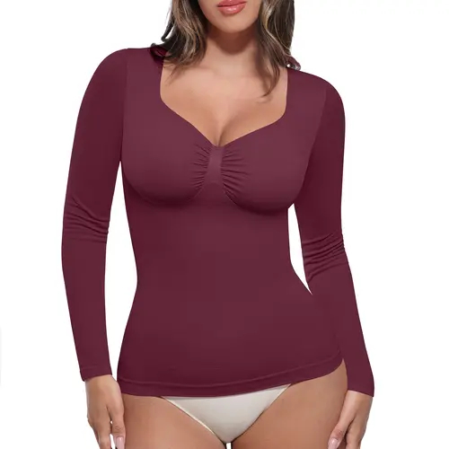 FeelinGirl  Long Sleeve Seamless Underwear Womenswear Tops long-sleeved top Shapewear Fits Everyday newarrivals SohoChic