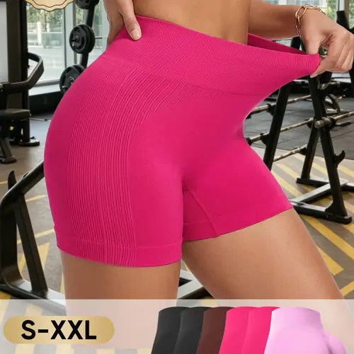 Meiyating Women's Seamless High-Waisted Cycling Shorts, high waists shorts, Compression Bike Shorts, Soft Breathable Fabric, High Elasticity Butt Lifter, Sizes S-Xxl, All Seasons