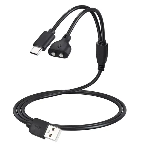 Jugbow Dog Shock Collar Charger Cord for DT-61/ DT-68Dog Training Collar, 2-in-1 USB C and Magnetic Bark Collar Charging Cable for Dogs