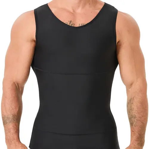 1/2/3 PCS V-neck Men's Compression Shirts For Body Shaper,Workout Vest Tight Fitting Tank Top,Body Shaping Undershirts Tank Stretchy Shapewear