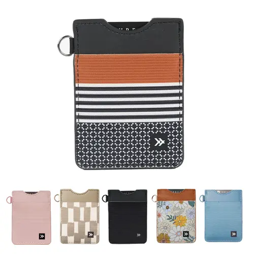 Thread Wallets Women's Minimalist Vertical Leather Wallet - RFID Protection, Elastic Band, Slim Card Storage, Everyday Carry Card Holder